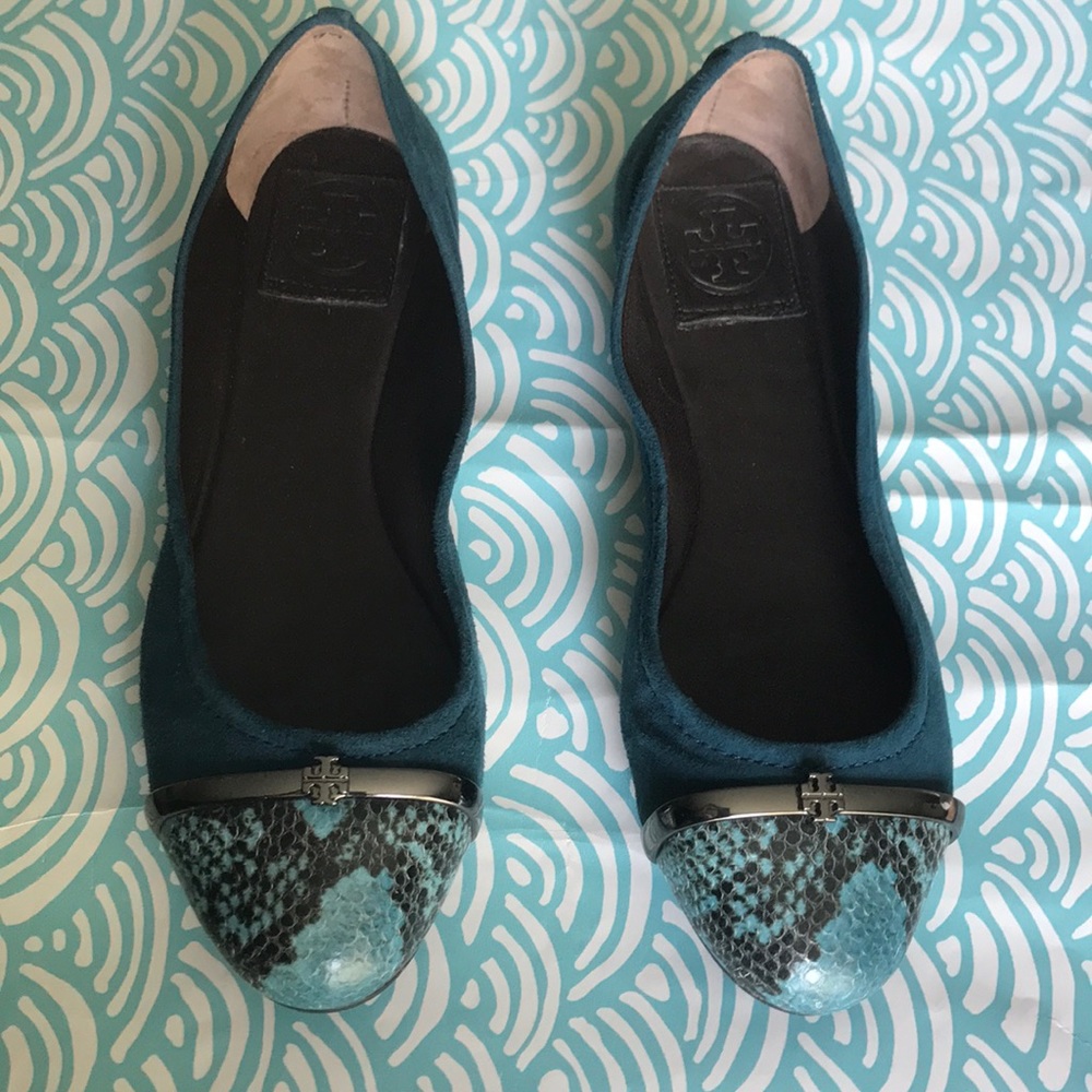 Tory Burch Snakeskin Flats